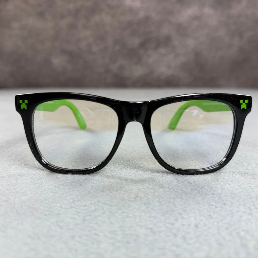 Minecraft Blue Light Blocking Glasses Black Green Pixel Creeper MCBD204 Gaming